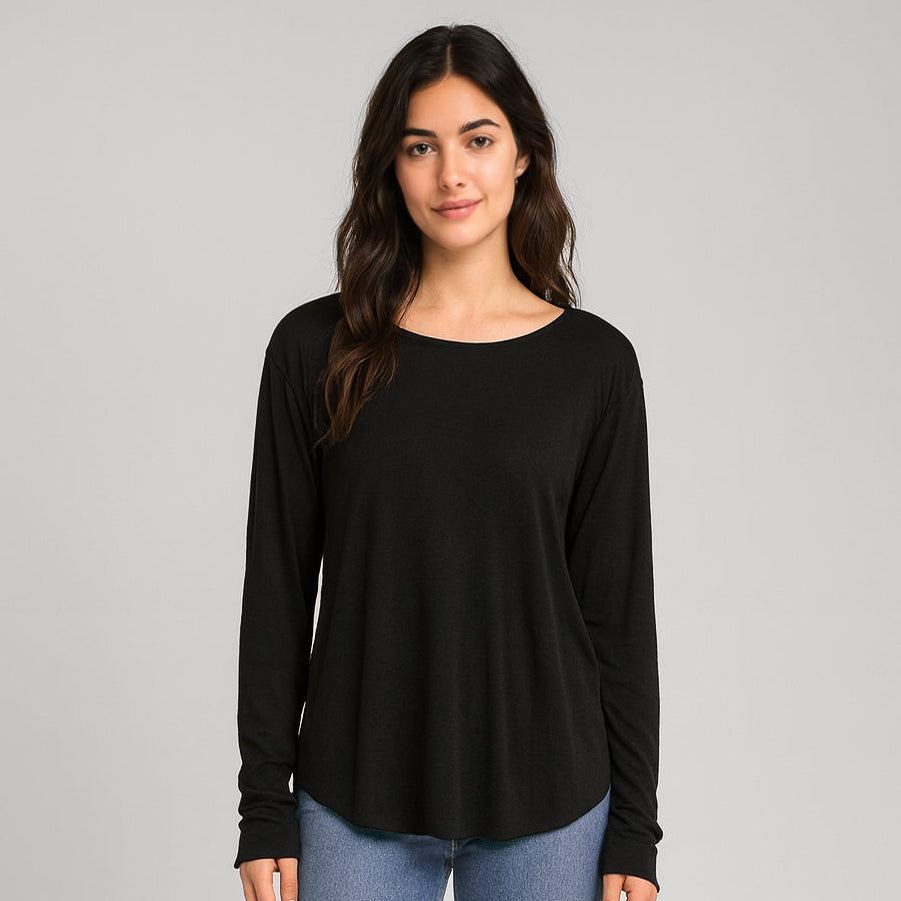 4014 - Women's Slouchy Long Sleeve Tee