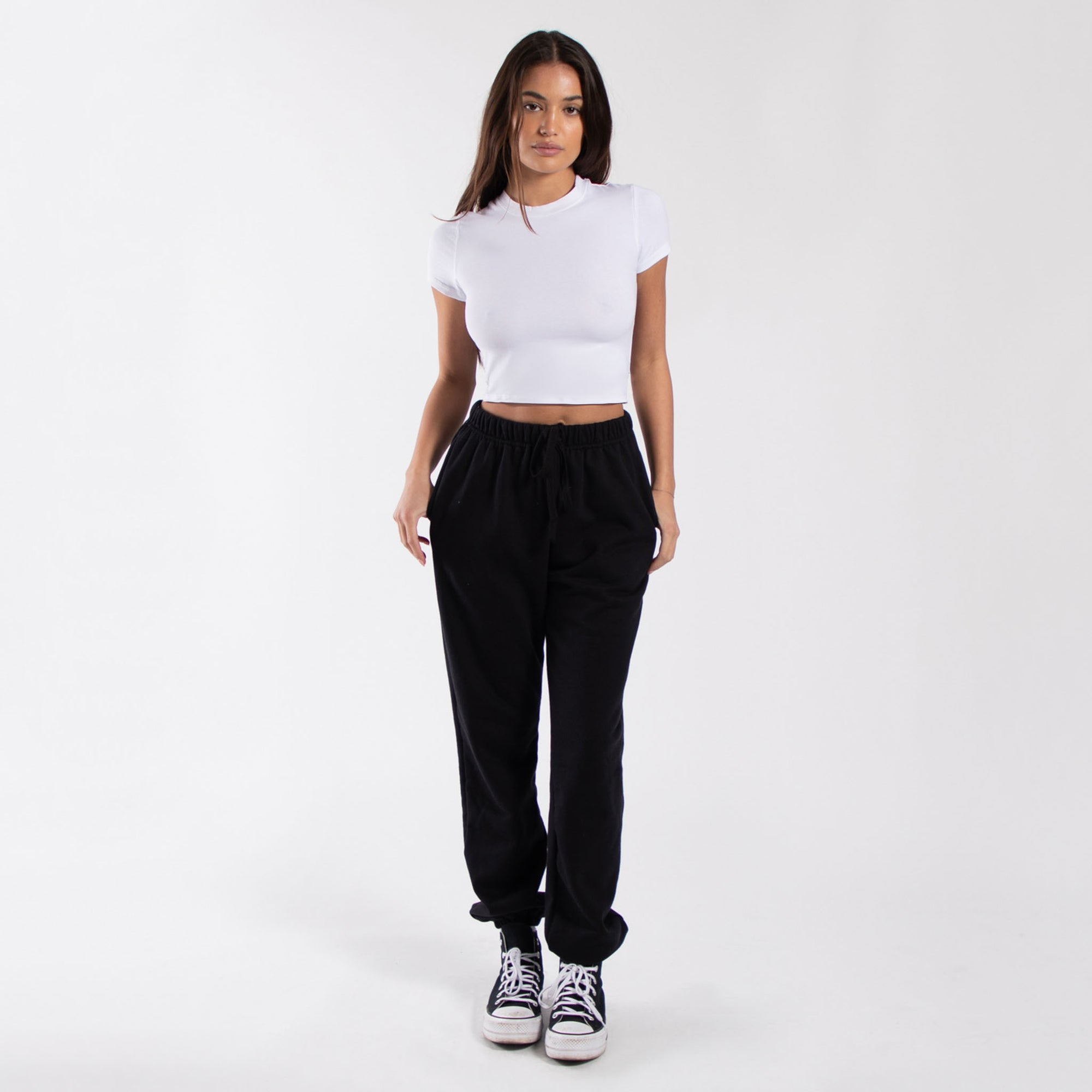 white wholesale cropped baby tee