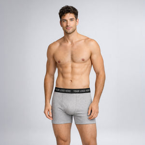 OTL Men's Banded Boxer Briefs in Gray — Wholesale Blank Shorts