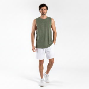 OTL Men’s Muscle Tee in Green — Wholesale Blank Tanks