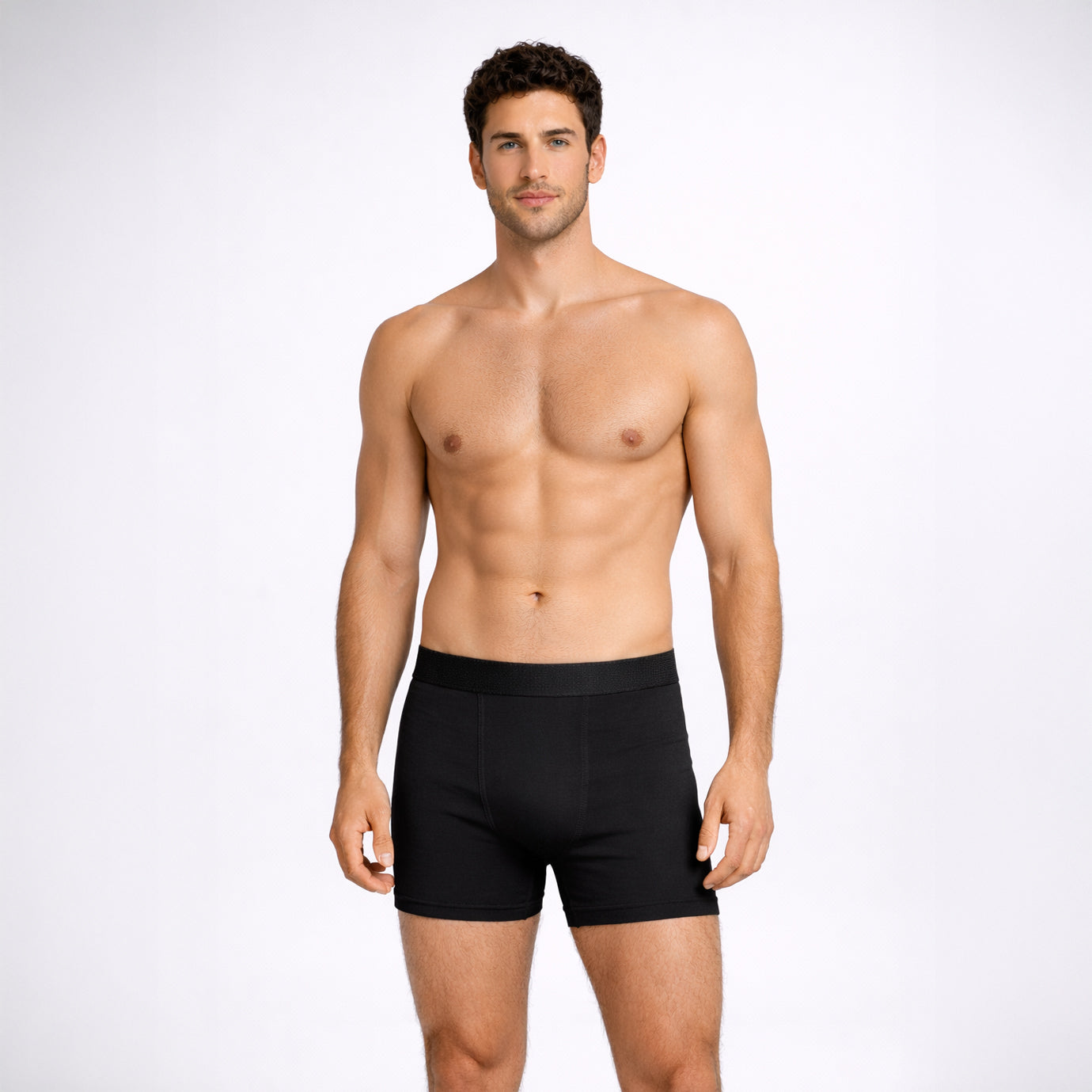 OTL Men's Banded Boxer Briefs in Black — Wholesale Blank Shorts