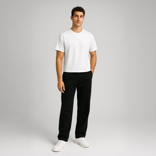 OTL Men's Boxy Cropped Tee in White — Wholesale Blank T-Shirts