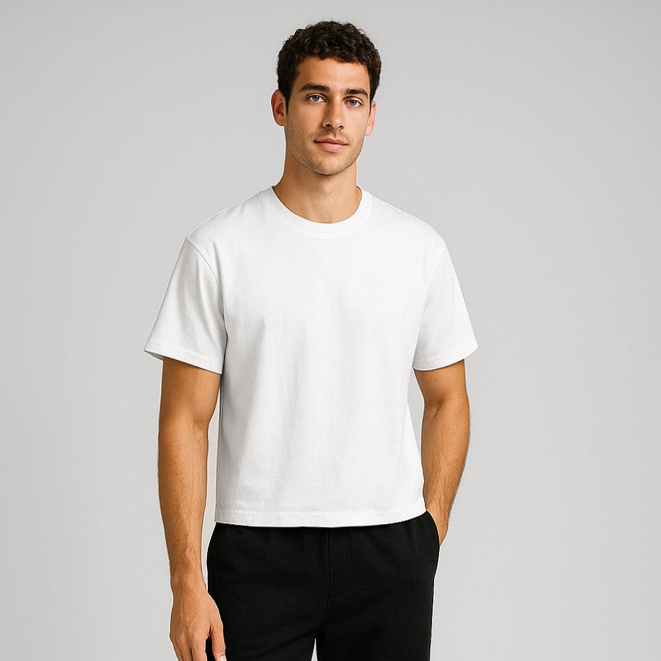 7004 - Men's Boxy Cropped Tee