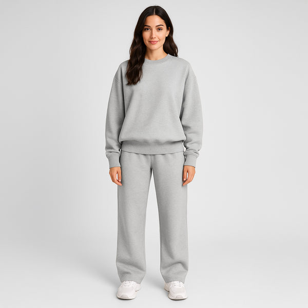 オプトスタフ optstuff crewneck sweat GRAY L 7003MW - Unisex Midweight Fleece Crewneck Sweatshirt