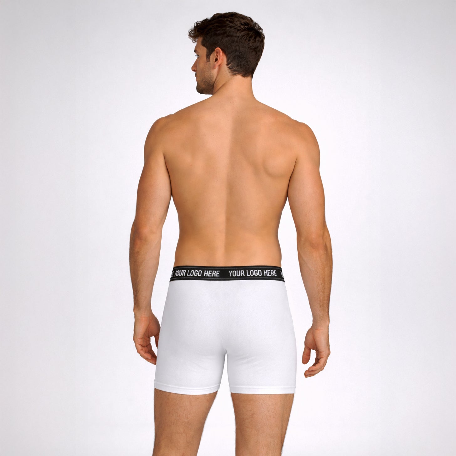 OTL Men's Banded Boxer Briefs in White — Wholesale Blank Shorts