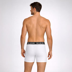 OTL Men's Banded Boxer Briefs in White — Wholesale Blank Shorts