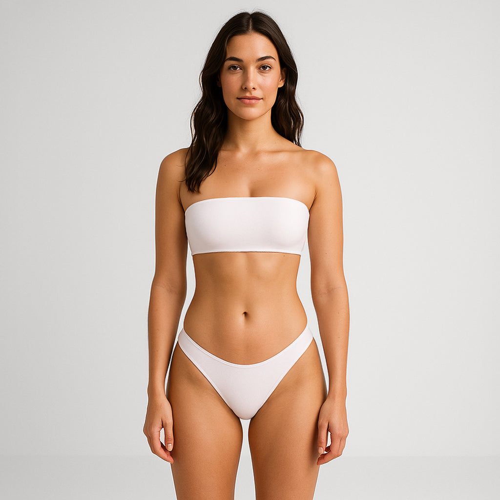 6037 - Women's Two Piece Bandeau Swimsuit