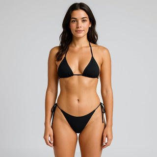 women's wholesale black triangle basic swimsuit