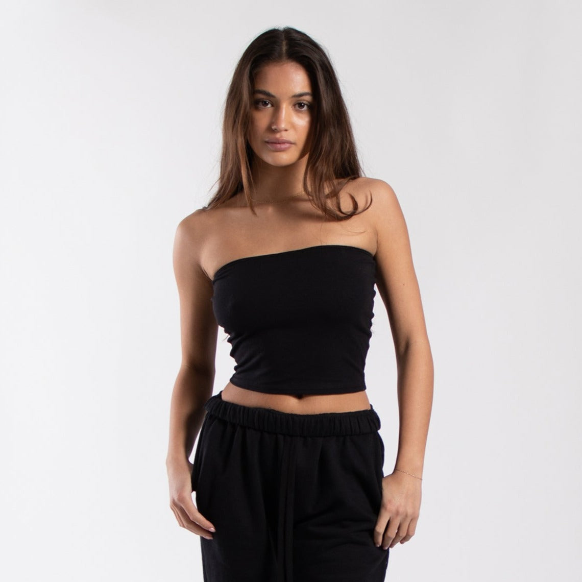 0893 - Women's Cropped Strapless Tube Top