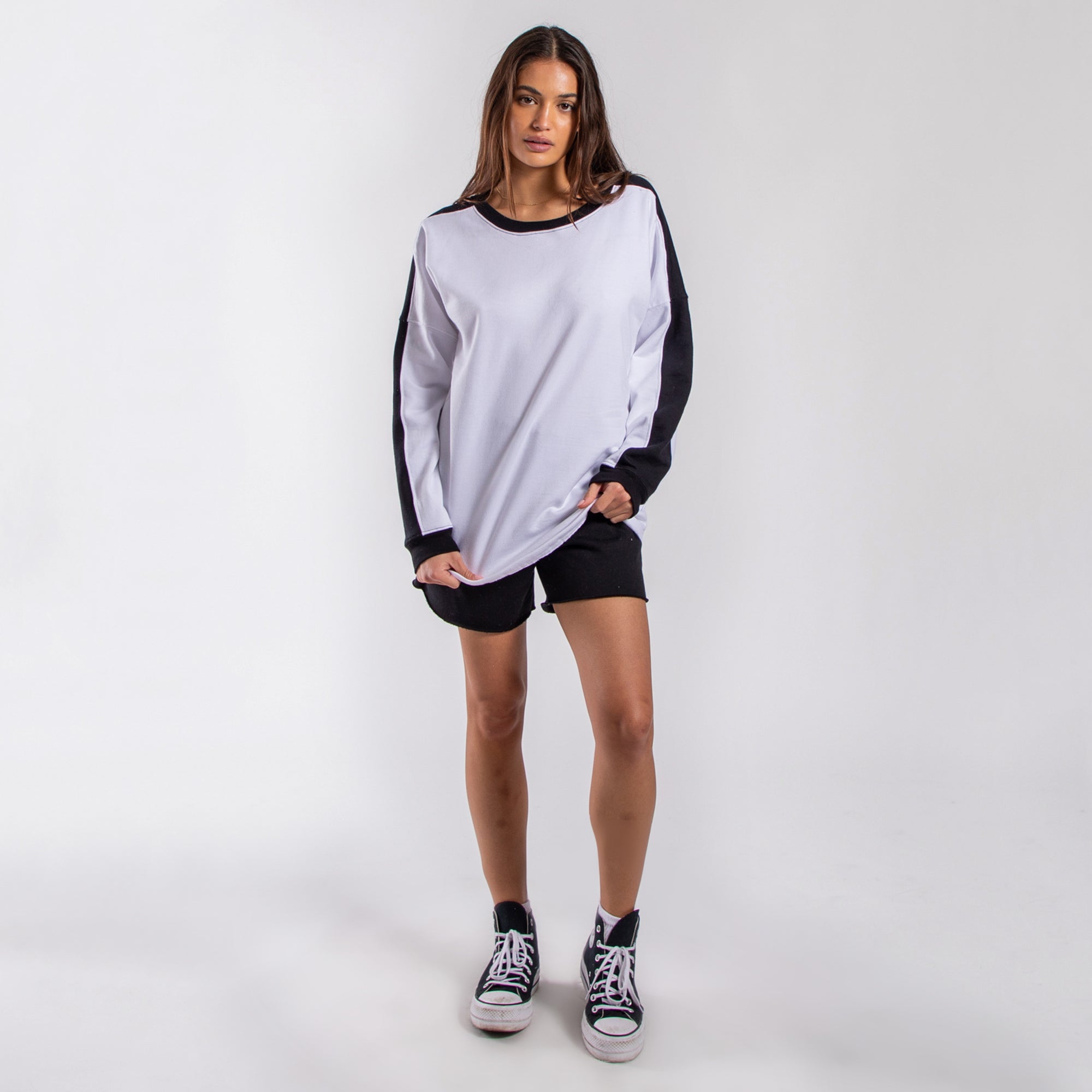 6022 - Women's Panel Crewneck Sweatshirt