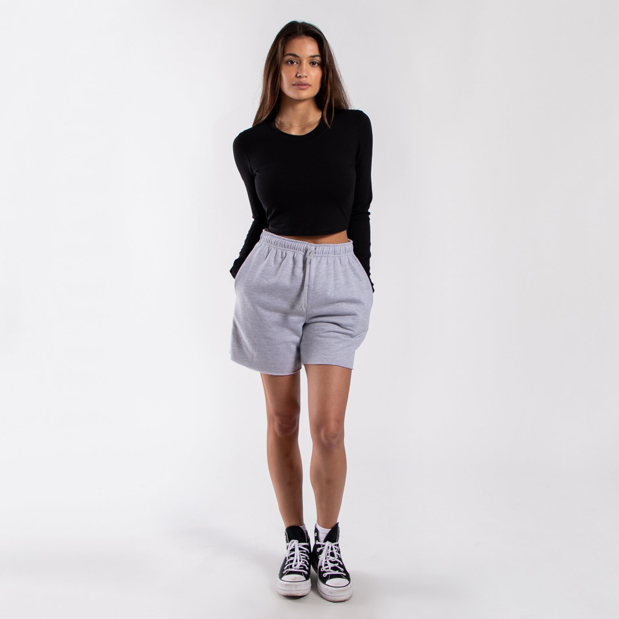 4002 - Women's Fitted Cropped Long Sleeve Tee