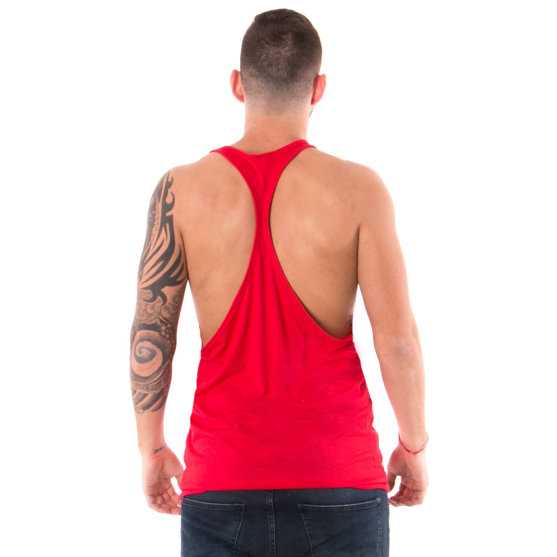 Raftaar Men's Racerback Gym Vest – Bodybuilding Stringer Tank Top, Cotton, Multiple Colors