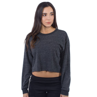 OTL 6045TB - CLOSEOUT Women's Cropped Long Sleeve Tri-Blend Tee — Wholesale Blank T-Shirts