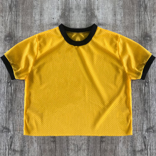 OTL Women's Cropped Mesh Ringer Tee — Wholesale Blank Crop Tops