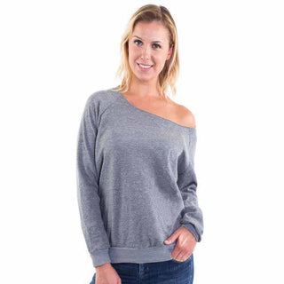 OTL Women's Fleece Off Shoulder Pullover Sweatshirt — Wholesale Blank Sweatshirt